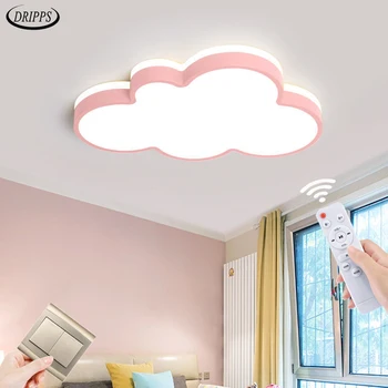 Модерен LED хол таванна лампа спалня трапезария таван светлина облак бяло и синьо детско осветление за защита на очите
