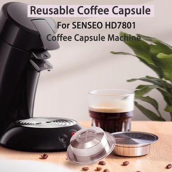 ICafilas SENSEO HD7801 капсули за кафе машина за многократна употреба от неръждаема стомана