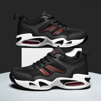 Нов мрежест мъжки обувки тенденция спортни обувки омекотяване дишаща баскетболни обувки мъже бягане маратонки Tenis Masculino голям размер 38-47