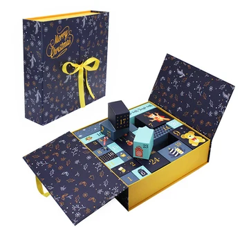 2024 Коледа Адвент календар празна кутия двойна врата изненада бонбони шоколад Нова година коледен подарък опаковка кутия