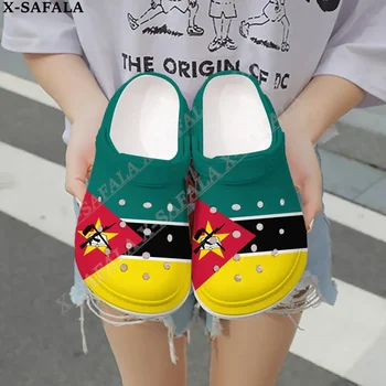 Любов Мозамбик флаг страна 3D печат мъже жени класически сабо чехли обувки EVA Ligtweight сандали летен плаж на открито-1
