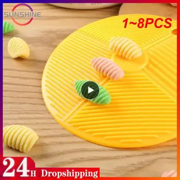  1 ~ 8PCS многофункционален жълт инструмент за готвене Паста сладкарска дъска за домакинствоКухненски консумативи Мухъл макарони дъски