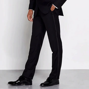 Официален костюм панталони за мъже сватба Groomaman Slim Fit елегантно облекло вечерна вечеря по поръчка класически бизнес мъжки панталони