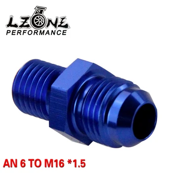 LZONE - BLUE Male 6AN 6 An Flare to M16x1.5 (mm) Метричен прав монтаж AN 6 до M16 * 1.5 порт. адаптер JR-SL816-06-163-011