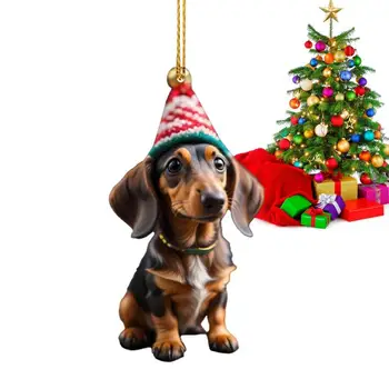 Коледа куче орнаменти Коледни подаръци за любителите на кучета Куче орнаменти за кола куче тематични коледни орнаменти декорация за парти