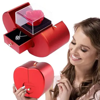2023 Експлозивна вечна цветна ябълка Кутия за бижута Коледна подаръчна кутия Роза цвете рожден ден парти Валентин