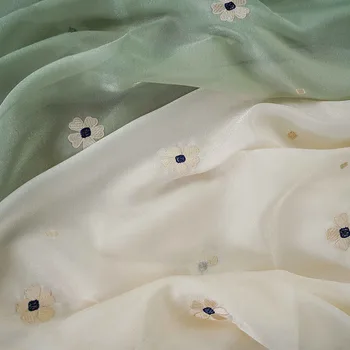 Soft тюл бродирани цвете марля плат за пролетта и лятото сватбена рокля дамски дрехи пола букет опаковане плат