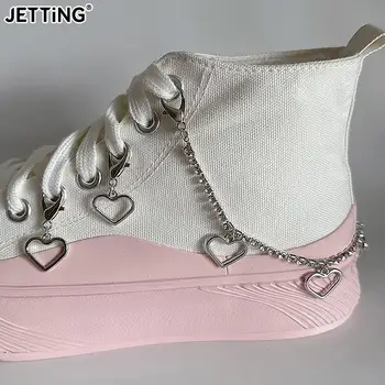 1PCS чар пискюл сърце висулка обувка верига маратонки бижута за жени Унисекс модерни спортни обувки верига парти бижута подарък