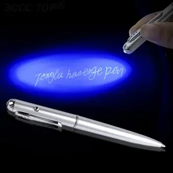 1PC Творческа магия LED UV светлина химикалка Невидима писалка за мастило Тайно съобщение Писане на писалка за рисуване Химикалки училище Supplie