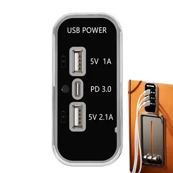 USB зарядно за телефон за кола Многофункционален щепсел за преобразуване на автомобил Стабилно напрежение Адаптер за автоматично зарядно устройство за автобуси Автомобили RVs Кораби