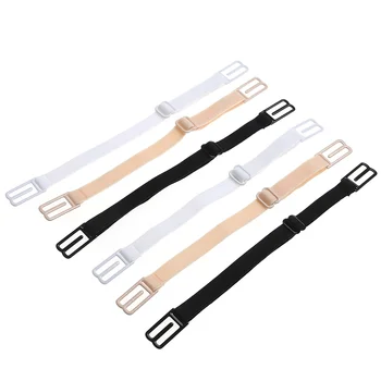 3 чифта ремъци регулируеми прозрачни подвижни найлон замяна презрамка (черен, цвят на кожата, бял)