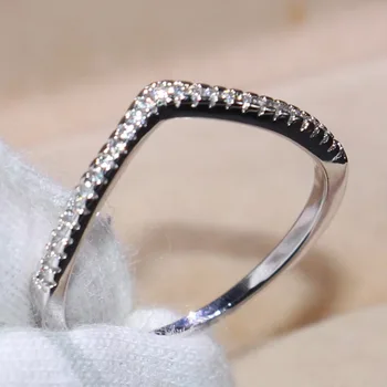 Victoria сладък мода зашеметяващи бижута 925 стерлинги сребро капка доставка AAA паве CZ цирконий жени сватба годежна група пръстен