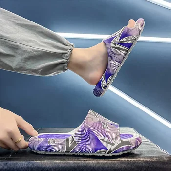 Flat-heeled 36-41 Summer Slipper Man Trainer Brand Shoes Due to Sandal Sneakers Sports Vzuttya Novelties Link Vip Real