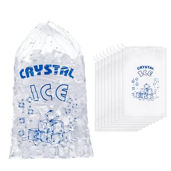  Ice Bags 8 lb с шнур, тежкотоварни торби за многократна употреба на лед, Лед чанти Фризер Keeper