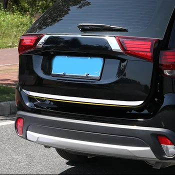 Хромиран заден багажник акцент капак задна врата задния капак подстригване обратно багажник врата лента стикер за Mitsubishi Outlander 2013 - 2019 K
