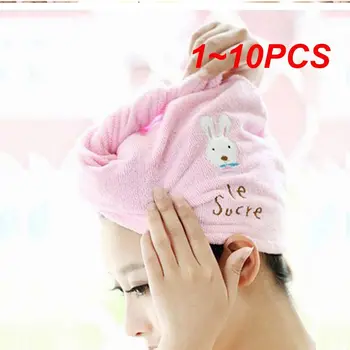 1~10PCS карикатура заек коса сушене кърпа за баня супер абсорбиращи жени сушене коса кърпа микрофибър коса сушене кърпа баня