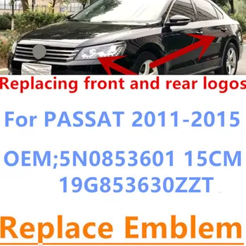 2PCS Замяна 5N0853601 19G853630ZZT Значка за предна решетка на автомобила за PASSAT b5 2011 2012 2013 2014 2015