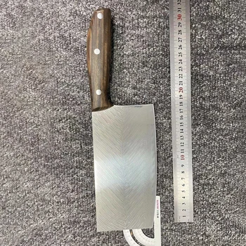 Нож за нарязване Sharp Damascus Steel Messer Chefs Cleaver Butcher Ръчно изработени кухненски ножове Longquan за рязане на зеленчуци и месо
