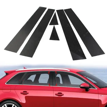 6 бр. Прозорец на външната врата на автомобила B стълб пост капак за Audi A3 2014 2015 2016 2017 2018