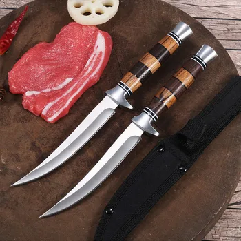 Нож за обезкостяване Висок нож за готвач от неръждаема стомана Нарязване на месо Пилешка риба Кухненски ножове 6 инча Месарски нож Кухненски хардуер