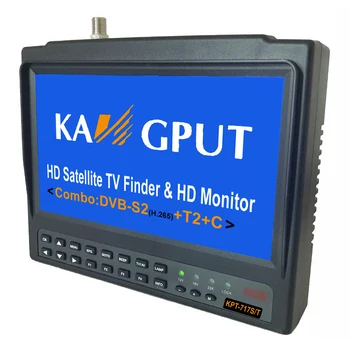 KPT-717ST преносим широкоекранен 7-инчов DVB-S2+T2+C сателитен сигнал сателитни приемници цифров сатфайндър CCTV HD монитор