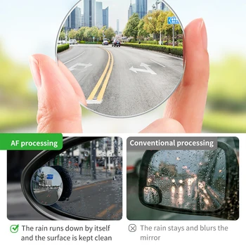 2Pcs Автомобилно огледало HD изпъкнало огледало Сляпо петно Автоматично огледало за обратно виждане 360 градуса широкоъгълно превозно средство Паркинг Огледала без рамки