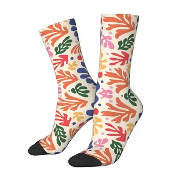 All Seasons Crew Чорапи Matisse Flowers Art Socks Harajuku Hip Hop Long Socks Аксесоари за мъже Жени Подарък за рожден ден