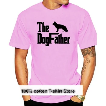 T Shirt Fashion The Dogfather - Немска овчарка / елзаски / Funny T Shirt Pet Tee подарък за мъже