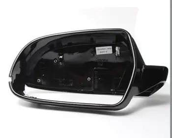 BLACK Капаци за капачки за странични огледала за Audi A6 C7 C7.5 S6 4G 2012 2013 2014 2015 2016 2017 2018 задно виждане крило случай ляво дясно