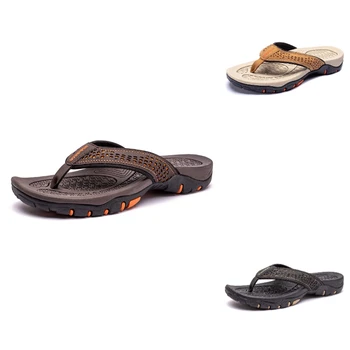 Мъжки чехли 2023 Нови летни плажни обувки на открито Неплъзгащи се спортни джапанки Удобни ежедневни джапанки