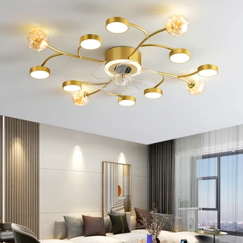Спалня декор доведе невидим Таван вентилатор светлина лампа трапезария Таванни вентилатори със светлини дистанционно управление лампи за хол
