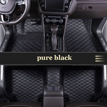 Поръчкови стелки за автомобили за Audi Q7 2006-2019 2020 2021 2022 2023 2024 години Интериор на килим от изкуствена кожа Аксесоари за кола