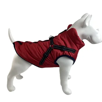 водоустойчиво кучешко яке зимни топли дрехи за кучета за малки големи кучета кученце цип жилетка палта