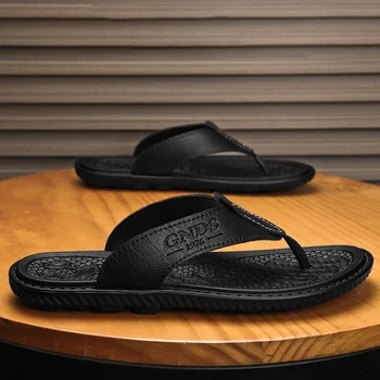 Джапанки Мъже Лек воден доказателство Удобен модерен Всички мач чехли Неплъзгащи се плоски износоустойчиви обувки Нов летен основен