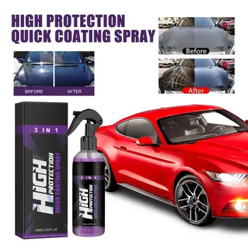 3 в 1 бързо покритие спрей висока защита блясък керамични автомивка кола щит покритие почистване нано полиране боя защитни