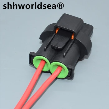shhworldsea 2Pin Auto Car Fan Socket Електронен конектор кабелен сноп с щифтове и уплътнения за Peugeot Citroen DJ7022Y-8-21