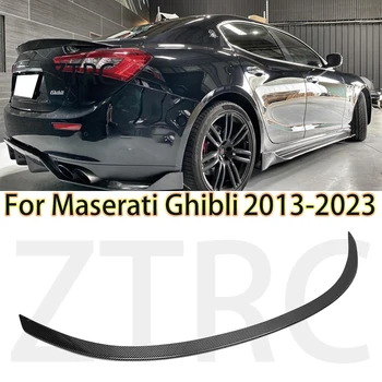 Автомобилен спойлер за Maserati Ghibli NT Style Истински материал от въглеродни влакна Заден спойлер Крило на багажника 2013-2023