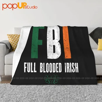 ФБР Пълнокръвен ирландски Ден на Свети Патрик Одеяло Начало за легло Начало декор диван Специален машинно пране