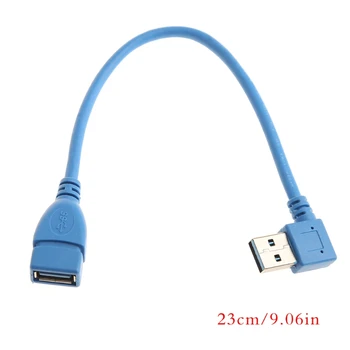 USB 3.0 Тип А Ляв ъгъл Мъжки към женски високоскоростен кабел за данни USB удължителен кабел Универсален USB кабел за дропшипинг на данни