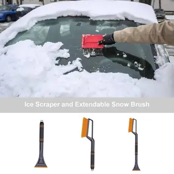  Стъргалка за лед Четка за сняг Прозорец на предното стъкло на автомобила Инструмент за почистване на сняг TPU Auto Ice Breaker Лопата за сняг за автомобили SUV RVs
