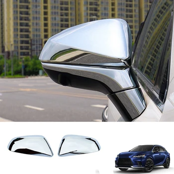 1 чифт кола хром сребро страна стъкло огледало капак задно огледало капаци черупка за Lexus RX RX350 2023+