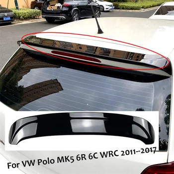 Gloss 2011-2017 За VW Polo MK5 6R 6C WRC Автомобил Заден багажник Крила Устна Спойлер Опашка Задна врата Покрив Спойлер Крило Кола Багажник Спойлери