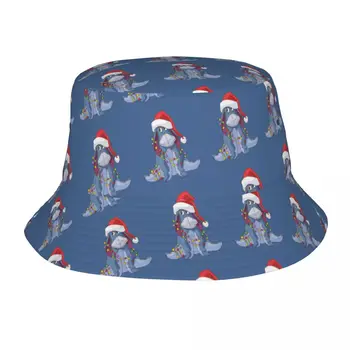 Ново лято Мечо Пух Йори Дядо Коледа кофа шапка за жени мъже на открито сгъваема боб рибар шапки момичета момчета слънце шапка