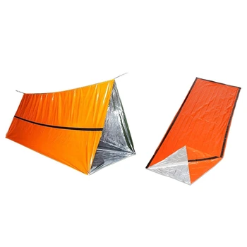 NEW-2 човек оцеляване аварийна палатка с аварийно спален чувал - водоустойчив спасително оцеляване палатка, спешен подслон