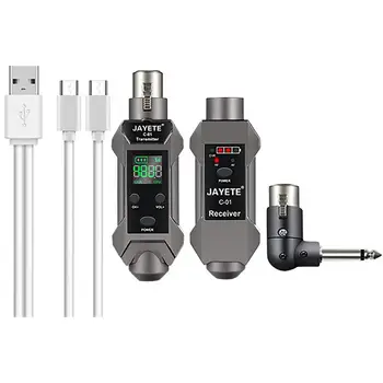 UHF микрофони DSP кабелен към безжична система XLR предавател приемник сигнал адаптер за динамичен 48v кондензатор микрофон