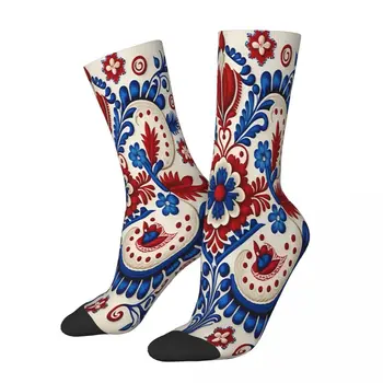 Португалска народна бродерия традиционен модел 4 мексикански португалски бродирани цветни чорапи мъжки жени летни чорапи