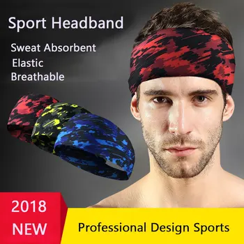 Dropshipping дишаща абсорбираща лента за глава Sweatband за мъже жени йога коса главата пот лента за глава 2018 NEW спорт фитнес бягане