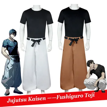 Jujutsu Kaisen Fushiguro Toji Cosplay костюм Топ колан панталони за възрастни мъже мъжки фантазия ролеви игри Хелоуин карнавал парти екипировки