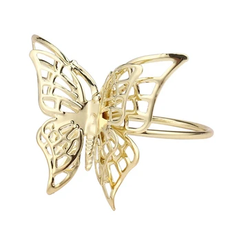 Creative Златна пеперуда салфетка пръстен салфетка ключалката обшивка кърпа ключалката хотел маса декорация