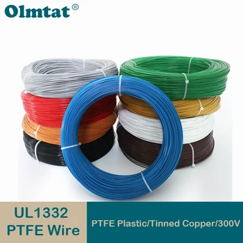 2/5/10M UL1332 PTFE тел FEP пластмасово изолиран високотемпературен електронен кабел 28/26/24/22/20/18/16/14/12/10AWG за 3D принтер